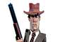 Clint Eastwood virou cartoon pelos tra&ccedil;os de Carvall