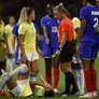 Brasil enfrentou a França pelas quartas de final do futebol feminino em Paris-2024 Foto: Stephane Mahe