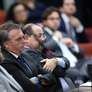 Bolsonaro durante interrogatório de Mauro Cid na sala da Primeira Turma do Supremo Tribunal Federal (STF), em Brasília Foto: Gustavo Moreno/STF