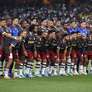 Jogadores do Fluminense juntos antes de final contra o Manchester City Foto: Lars Baron/FIFA/Getty Images