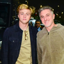 Benício e Luciano Huck em jogo da NFL em São Paulo Foto: Edu Araujo/AgNews