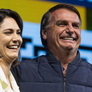 Michelle e Bolsonaro em foto de 2024; senadora eleita fez primeira manifestação após derrotado do enteado Flávio na eleição presidencial Foto: Pedro H. Tesch/Getty Images