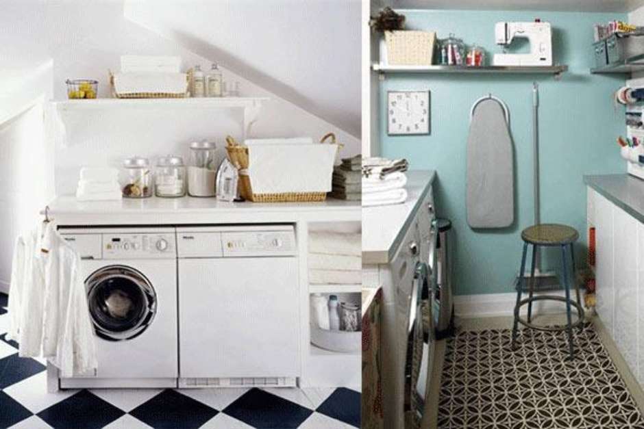 Un cuarto de lavado con estilo