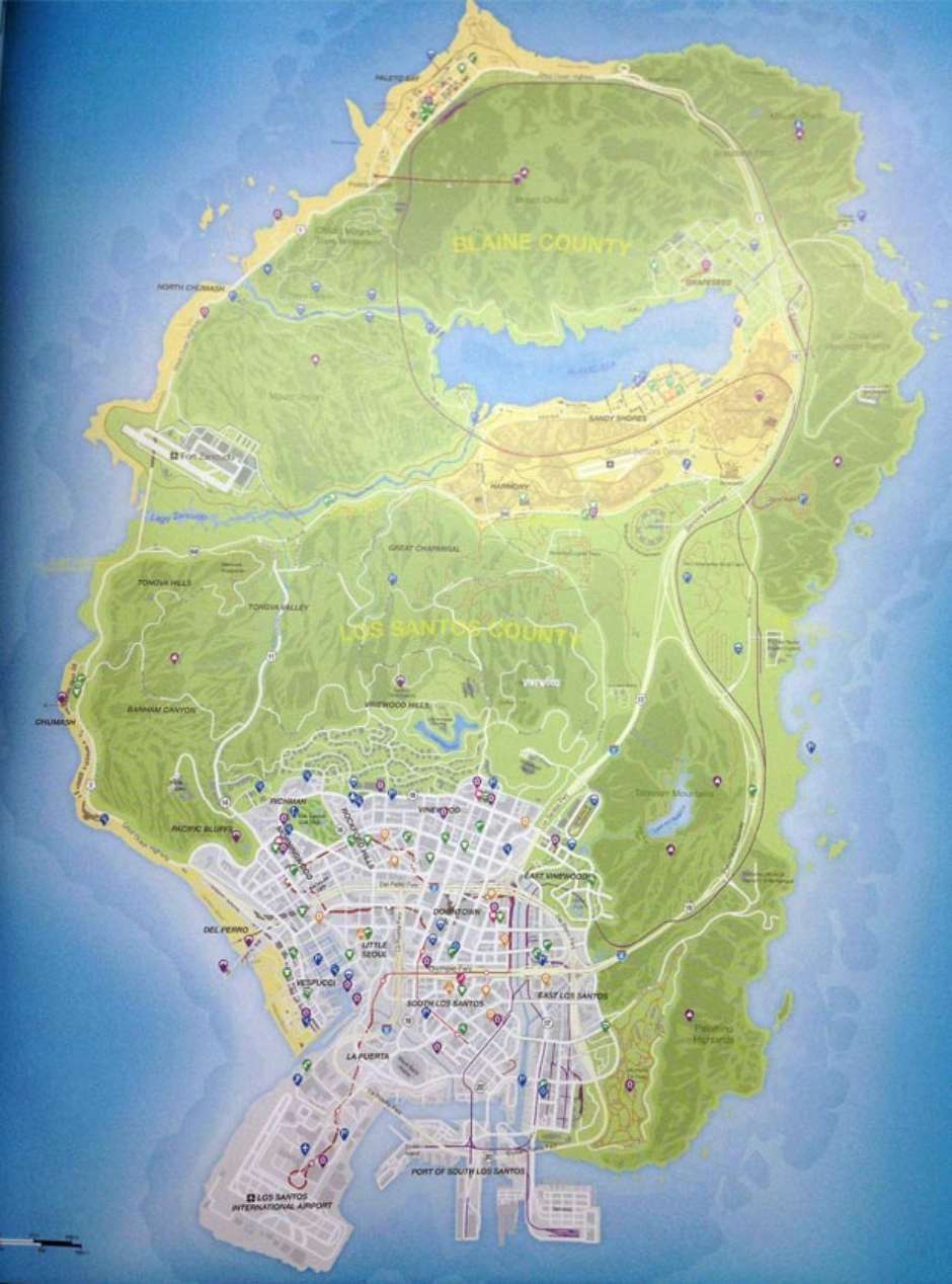 Mapa de Los Santos em 'GTA V' vaza na internet, veja