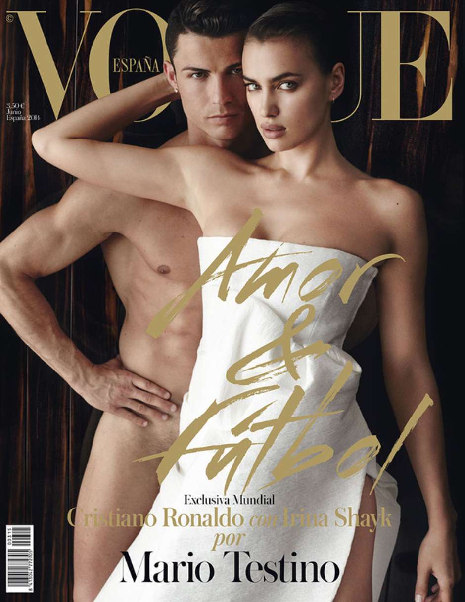 Cristiano Ronaldo posa nu para revista com Irina Shayk