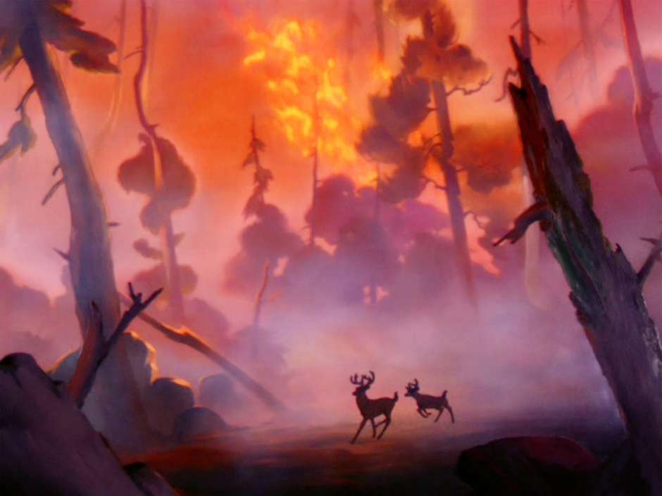 Incendio en la cinta 'Bambi'.