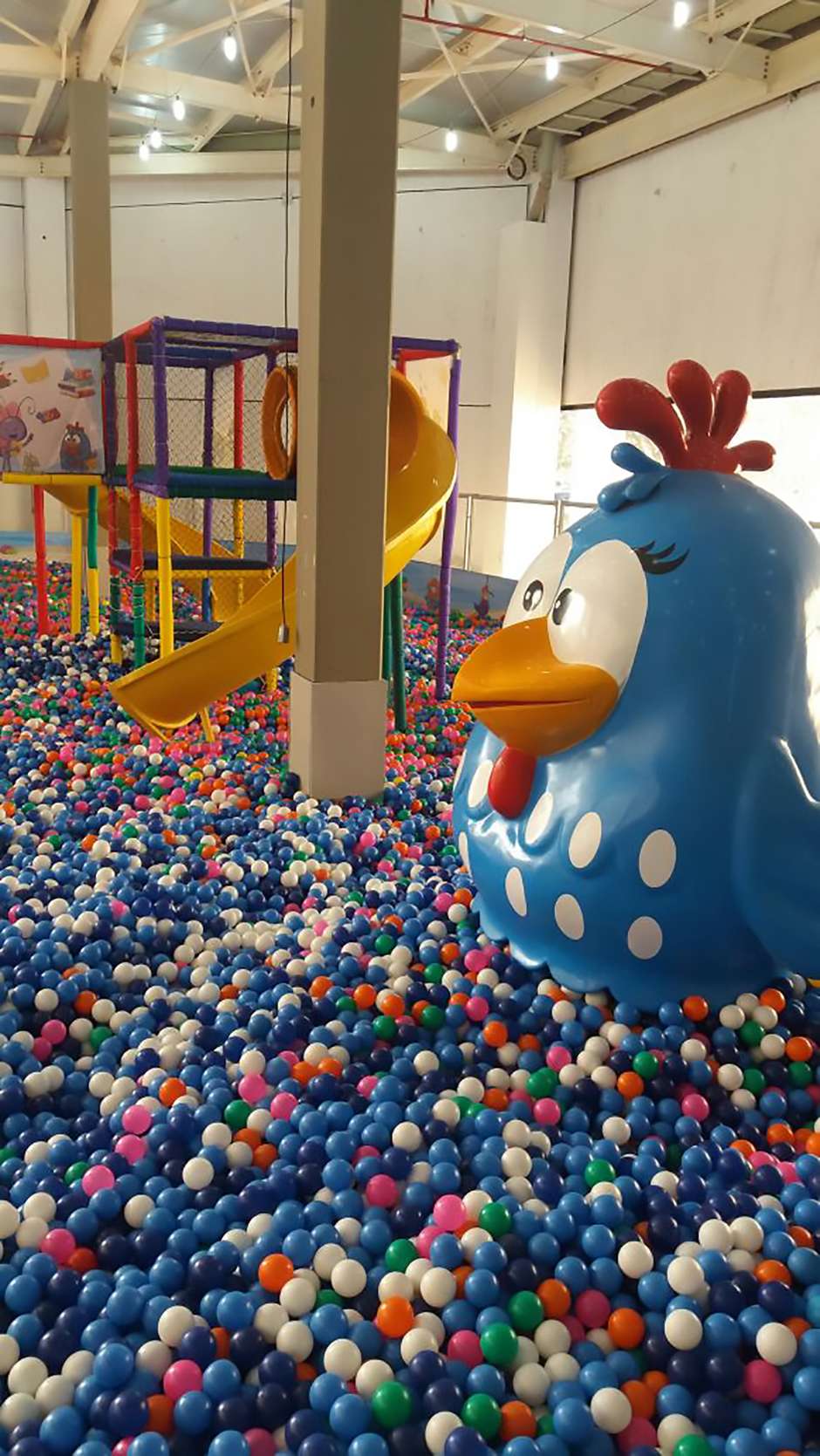 Via Brasil Shopping - Quem aí está animado para se divertir no Espaço da Galinha  Pintadinha? 😃 Aqui tem um tobogã com piscina de bolinhas, cama elástica,  pinturas e desenhos, jogos, brincadeiras