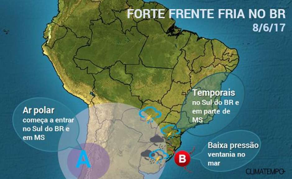 Forte Frente Fria Avanca Sobre O Brasil