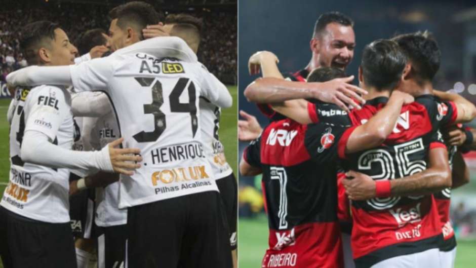 No primeiro turno, Corinthians e Flamengo empataram por 1 a 1