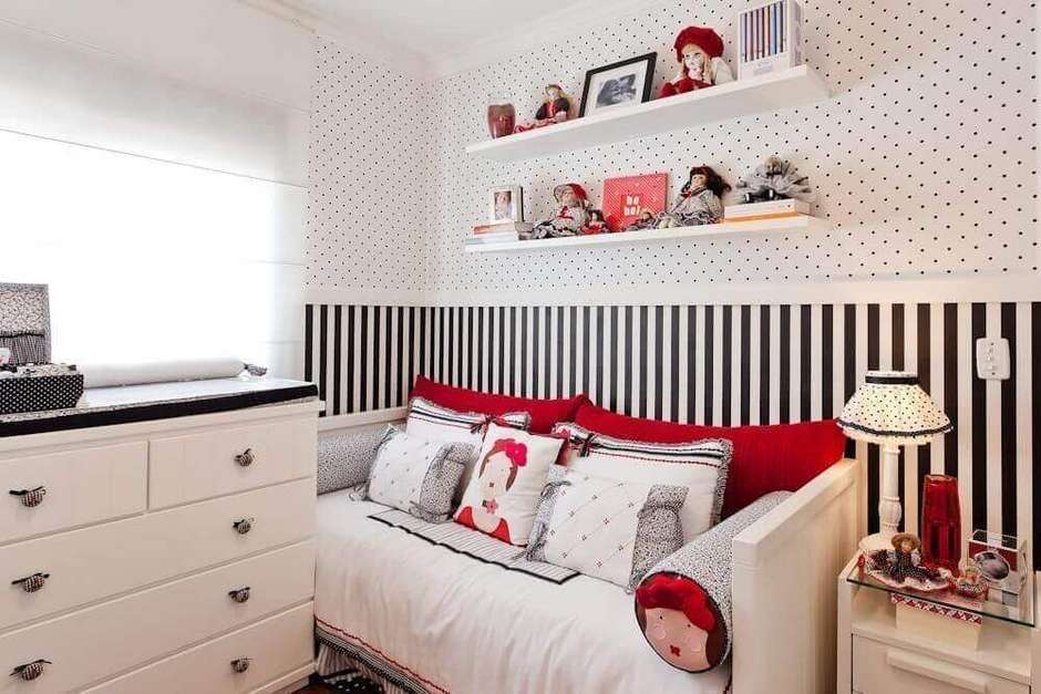 Decoracao De Quarto Feminino Dicas E Inspiracoes Para Decorar O Seu Quarto O papel de parede com estampa colorida trouxe. decoracao de quarto feminino dicas e