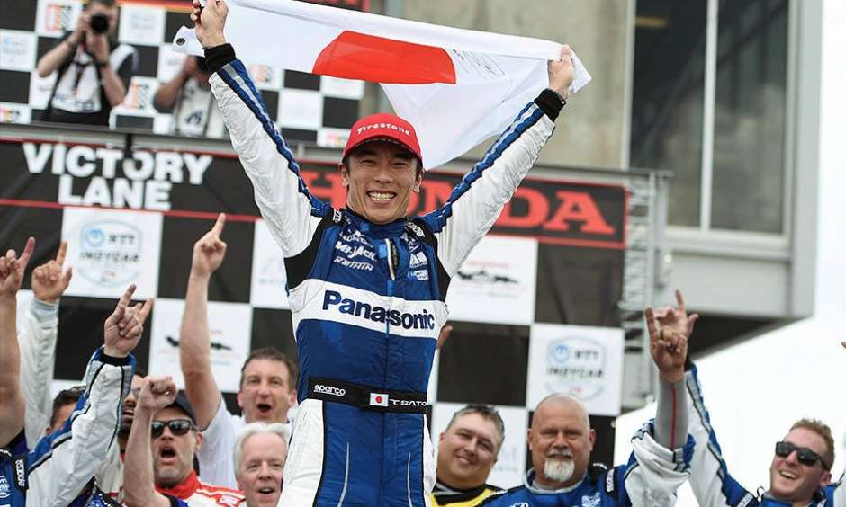 Takuma Sato dá susto, mas fatura etapa do Alabama.