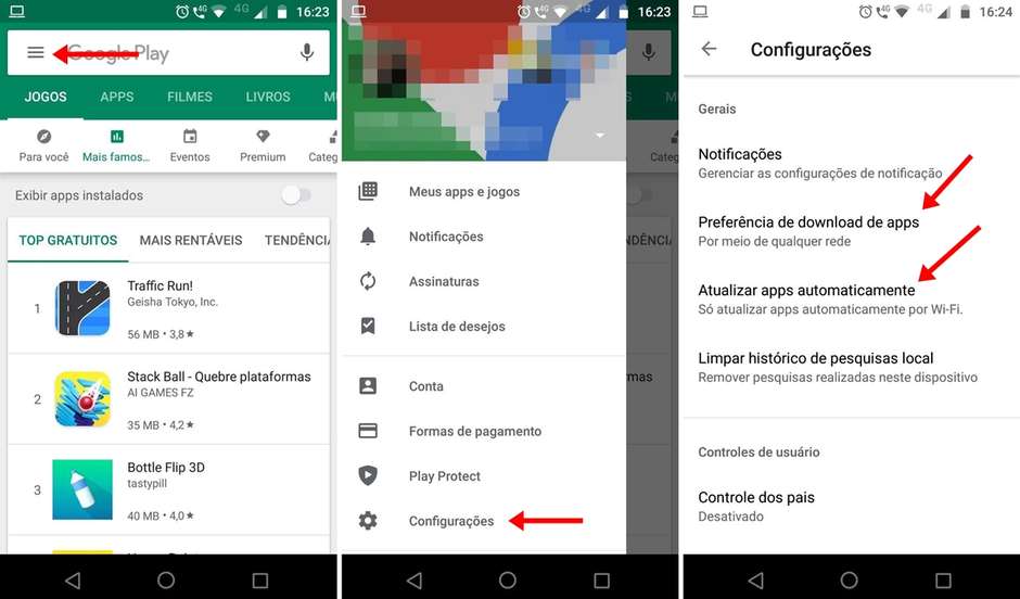 Play Store: configurações do app mudam de lugar em atualização