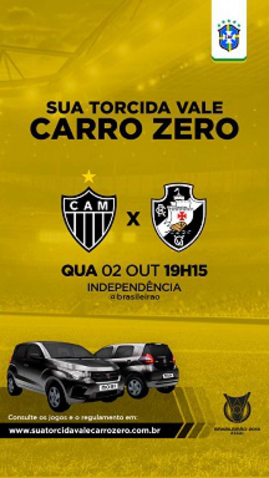 Brasileirão terá promoção com sorteio de carros para torcedores