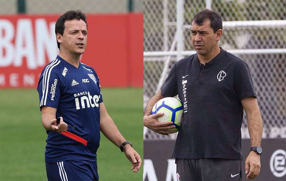 Amizade na infância e filosofia diferentes, Fernando Diniz e Fábio Carille se reencontram no clássico
