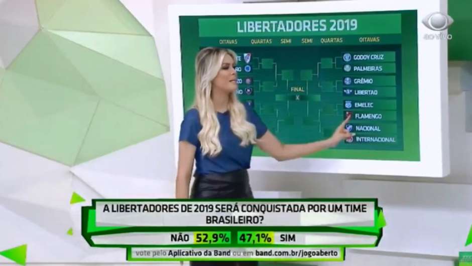 Renata Fã profetizou final da Libertadores e internautas brincam com a apresentadora