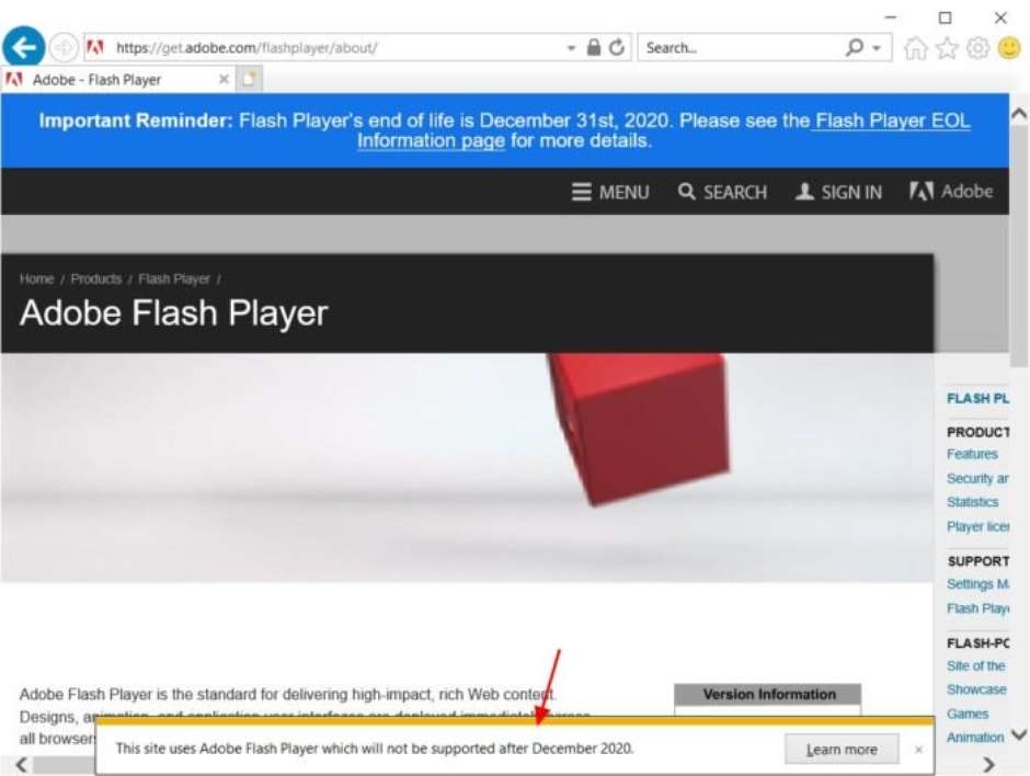 get adobe flash player get adobe flash player