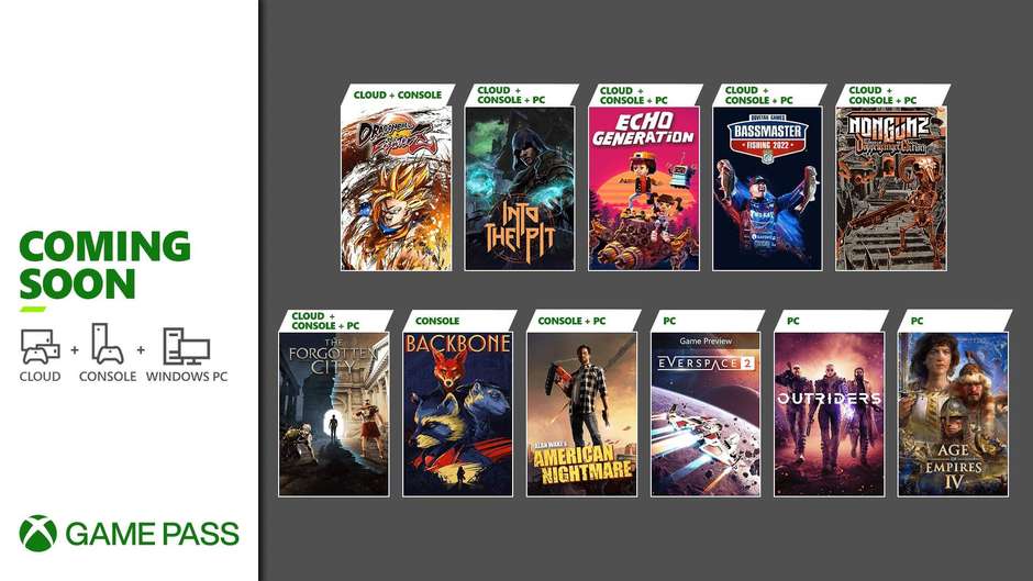 Xbox Game Pass, jogos que entram na primeira quinzena de Outubro
