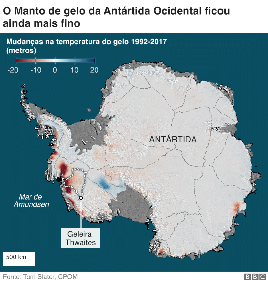 Imagem de satélite de área na Antártida com derretimento de gelo, em 2017.  a) Que ma ambiental está ocorrendo nesse local? a) Que pr - iFunny Brazil