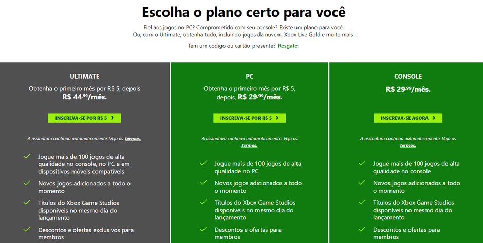 Preços das assinaturas do Game Pass vão aumentar no Brasil