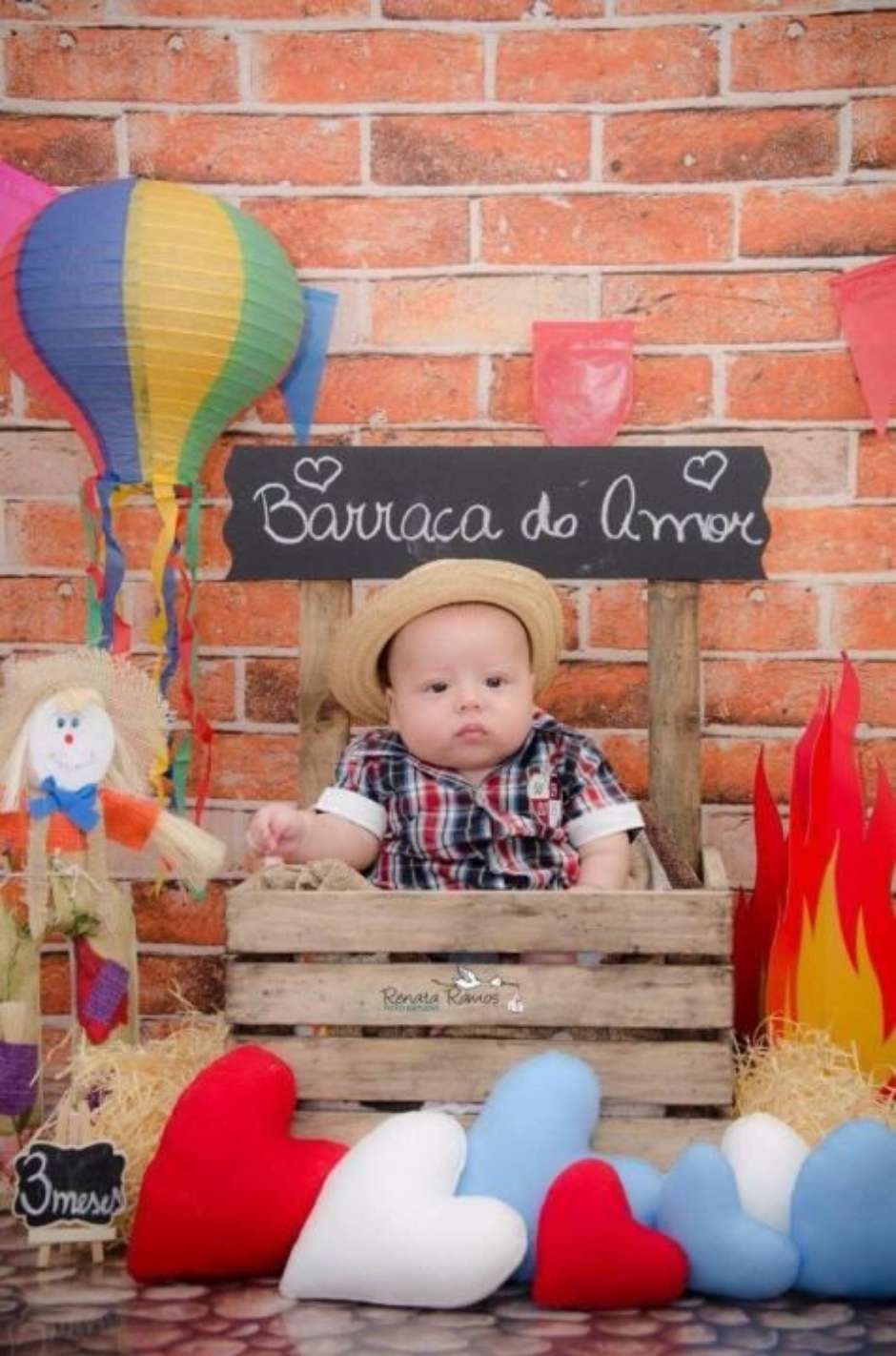 Roupa festa junina hot sale bebe 3 meses