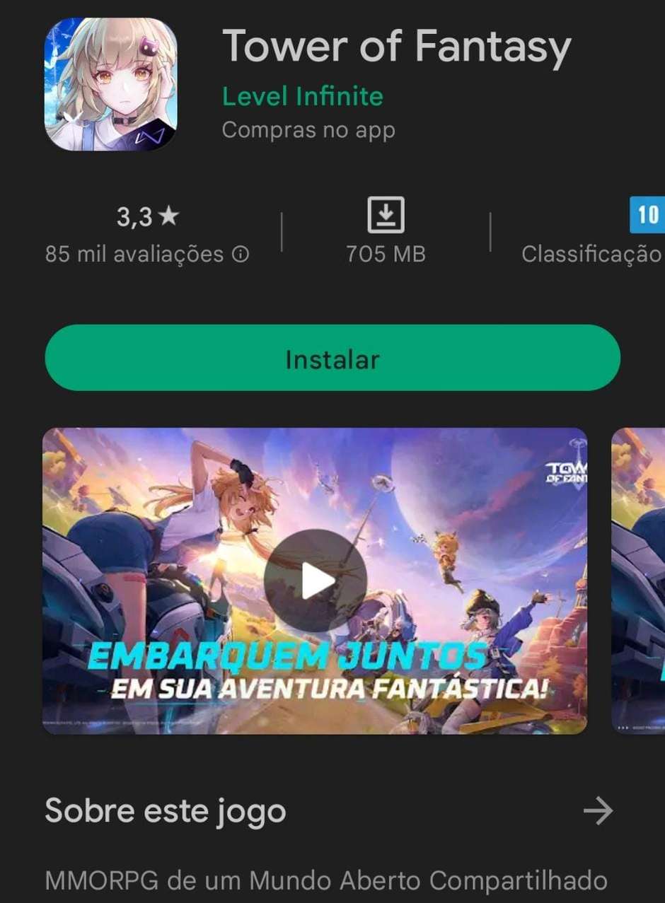 Como instalar Tower of Fantasy de graça no celular e PC?