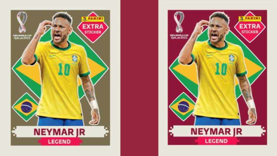 Figurinha Extra do Neymar Jr. Ouro Legend da Copa do Mundo do Qatar 2022 -  Item de Coleção Original Panini