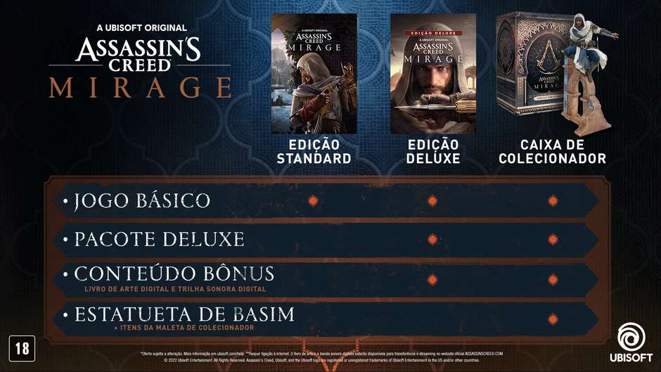 Assassins Creed Mirage nova data de lançamento 