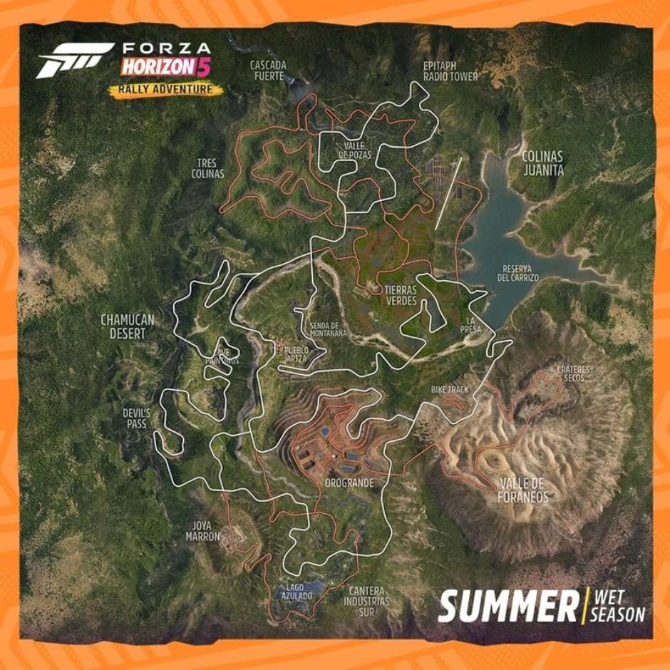 Forza Horizon 5: Veja o mapa completo do jogo