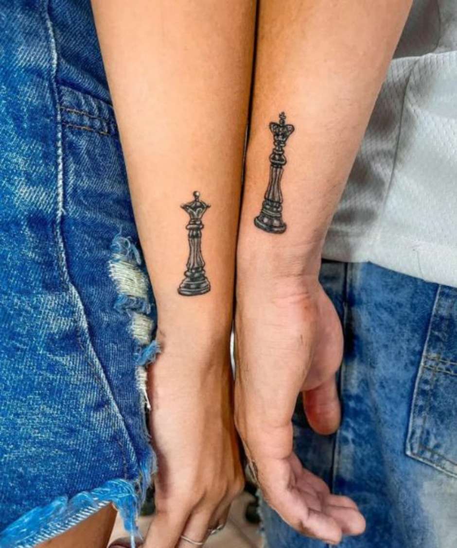 Tatuagem xadrez  Xadrez tatuagem, Tatuagem peça de xadrez, Tatuagem rei e  rainha