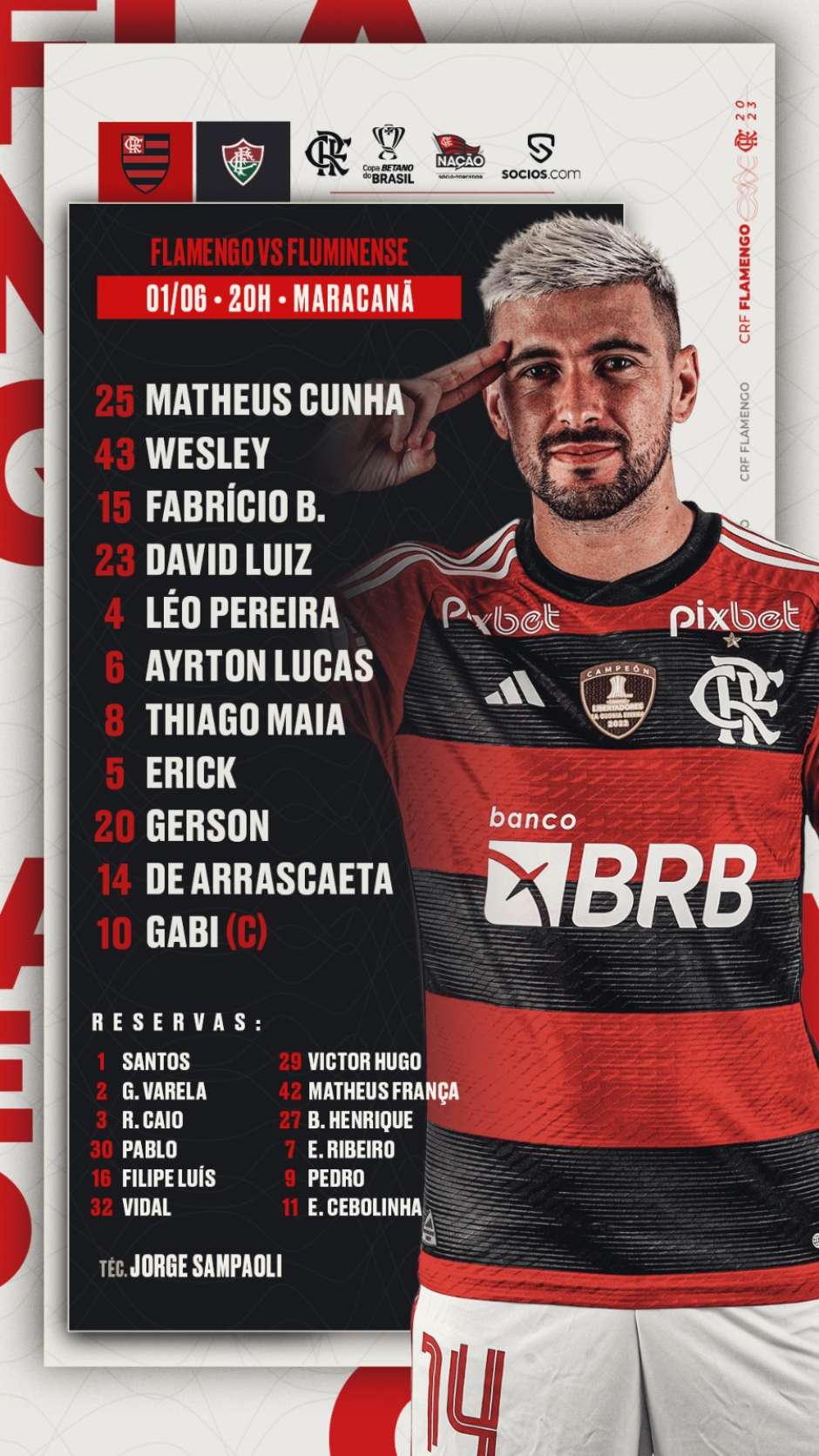 AGORA  Pedro é confirmado como titular em jogo do Flamengo após