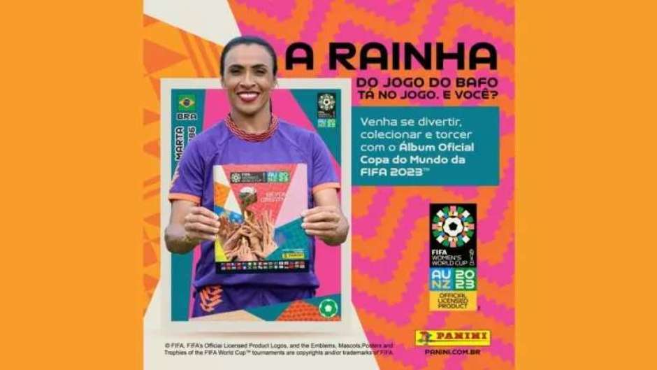 Marta é garota propaganda de álbum da Copa do Mundo Feminina