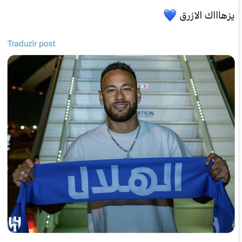 Perfis da Arábia Saudita Colocaram um emoji no crucifixo de Neymar pa