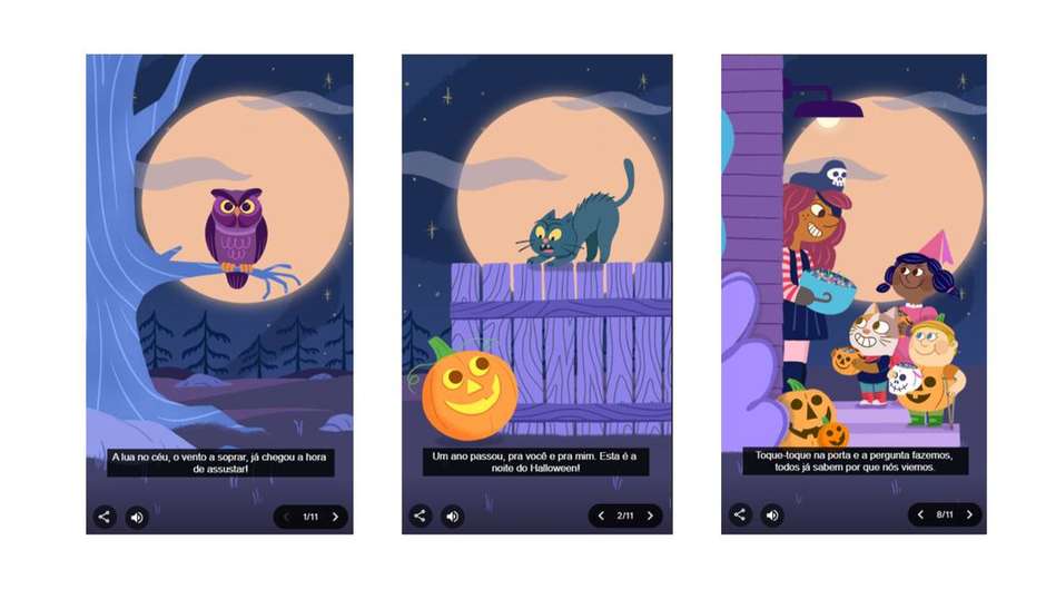 Google celebra Halloween com easter eggs e doodle animado - Canaltech