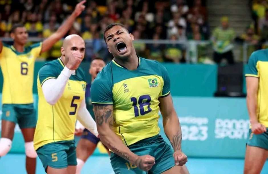 Brasil x Cuba, jogos Pan-Amerianos 2023, Tie break. #volleyball #volei