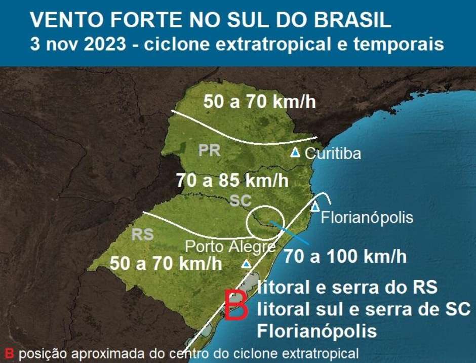 Novembro começa com frio atípico em grande parte do Brasil