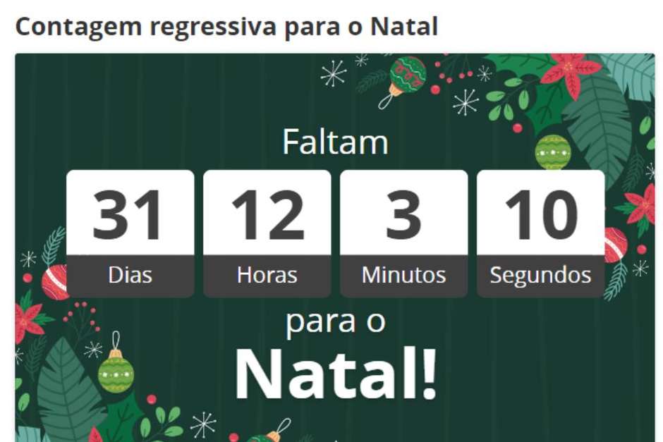 Começou a contagem regressiva p/ o Natal – acompanhe Papai Noel