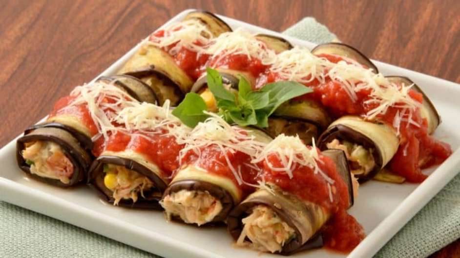 Guia da Cozinha - Canelone de berinjela com frango e Catupiry®  Foto: Guia da Cozinha