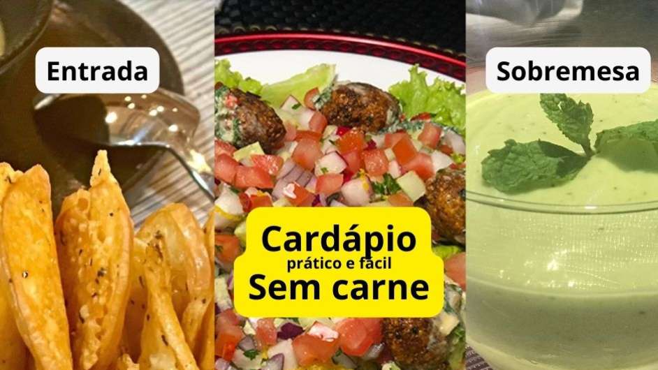 Cardápio sem carne, completo, saudável e econômico  Foto: Bake and Cake Gourmet