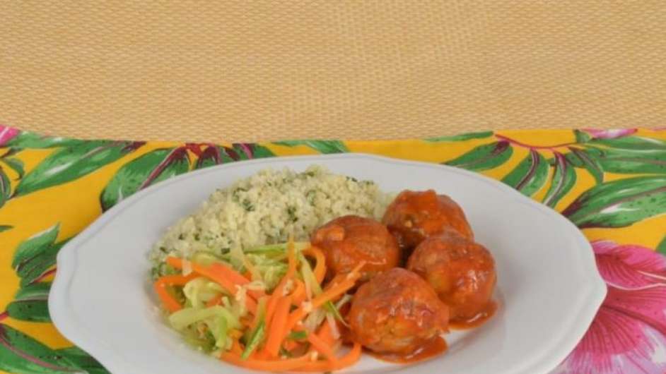 Almôndegas de berinjela com batata doce  Foto: Guia da Cozinha