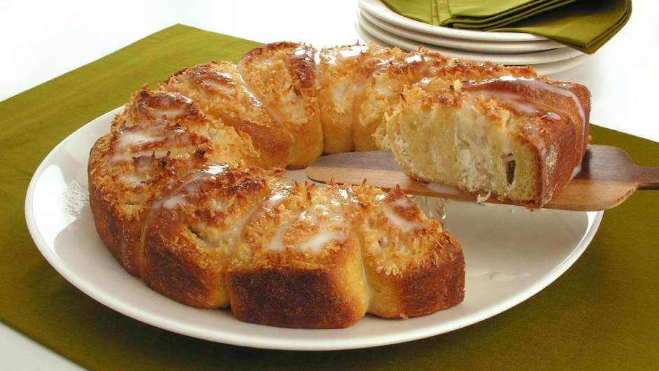 Rosca doce de coco  Foto: Guia da Cozinha