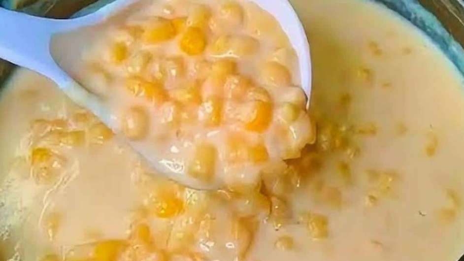 Imagem mostra canjica cremosa.  Foto: Receita Toda Hora