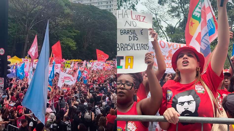 Com gritos de 'sem anistia' e coro contra Flávio, apoiadores de Lula se ...
