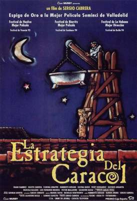 1.La Estrategia del Caracol. (Sergio Cabrera) Año: 1993. Los vecinos de uno de los barrios más pobres de la ciudad colombiana de Bogotá, luchan para evitar el derribo de la casa dónde viven, propiedad de un millonario sin escrúpulos. Defendiendo el edificio contra jueces y policías, planean una original estrategia ideada y dirigida por Don Jacinto, un viejo anarquista español. La lucha contra los especuladores y los corruptos está perdida antes de empezar, pero los vecinos están dispuestos a hacer lo que sea para defender su dignidad. Protagonizada por: Fausto Cabrera, Frank Ramírez, Florina Lemaitre, Victor Mallarino, Humberto Dorado, Delfina Guido, Vicky Hernández. Total de espectadores: 1.600.000 según IMBd.