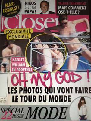 La revista francesa 'Closer' saca en portada la imagen de la duquesa de Cambridge en 'topless'. William y Kate aparecen en las fotos en la terraza de una casa mientras pasaban la semana pasada unos días de descanso en la Provenza francesa. La publicación gala asegura que es una exclusiva que va a dar la vuelta al mundo. Según han confirmado fuentes de La Casa Real británica, la duquesa de Cambridge se siente "disgustada y decepcionada" tras conocer unas imágenes suyas en 'topless' mientras pasaba unos días de descanso con el príncipe Guillermo en el palacete de la Provenza de Lord Linley, sobrino de la reina Isabel II.