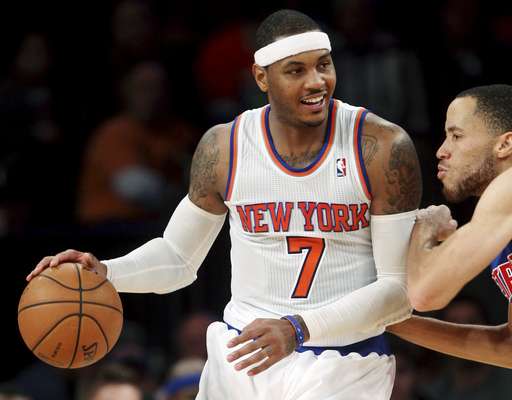 Carmelo Anthony fue una vez más la clave que permitió a los Knicks de Nueva York ganar y en esta ocasión por paliza de 121-100 a los Pistons de Detroit.