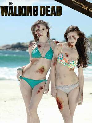 Una agencia de publicidad de Sudáfrica ingenió lanzar un calendario 2013 de chicas zombies en bikini para promocionar la tercera temporada de la serie 'The Walking Dead'.