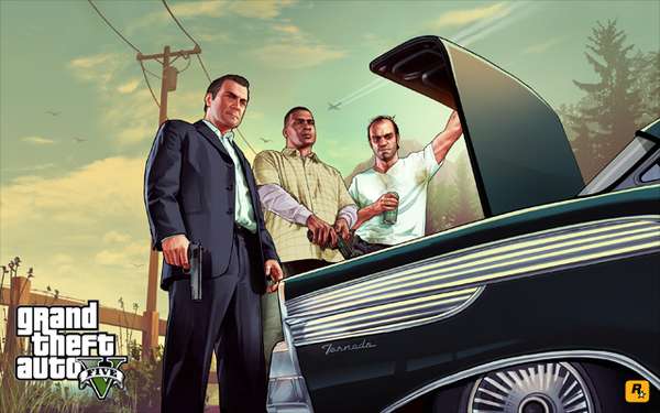 A Rockstar divulgou, na última sexta-feira (4), mais uma arte de 'GTA V'. A nova imagem apresenta os três protagonistas, Trevor, Michael e Franklin, analisando o porta-malas de um carro antigo. Outras três artes do game já foram divulgadas