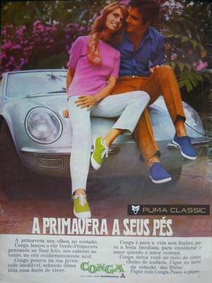 Conga: lançado em 1959 pela Alpargatas, o Conga teve seu auge entre os anos 1970 e 1980. Com design simples e cores variadas, o modelo era muito popular e acessível. Por ser de baixo custo, o Conga acabou sendo adotado por várias escolas públicas como parte do uniforme, explica a estilista e blogueira do My Dress Code, Isadora Lopes. Na década de 1990, acabou extinto no mercado por conta da concorrência com os tênis tecnológicos, ressalta Fernanda. Mas, em 2002, a marca foi relançada com um apelo retrô, a fim de atingir um público mais ligado em moda