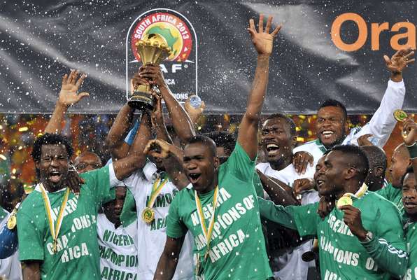 Nigeria celebrates winning the African Cup of Nations for their third time.