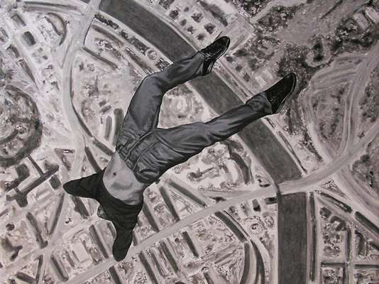 El artista multidisciplinar español Javier Velasco exhibe desde el 21 de febrero en Miami su trabajo 'Precipitados', una combinación de instalaciones y piezas de fotografía y pintura que reflejan su visión reflexiva e irónica sobre el 'suicidio' de los creadores en el mundo actual del arte.